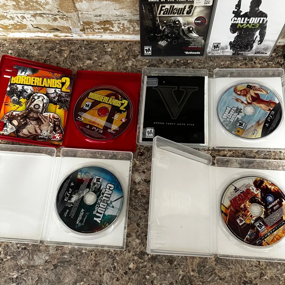 Sony PlayStation 3 Game Lot 7 Games PS3 OS Multi Good GTA V Fallout COD Bundle